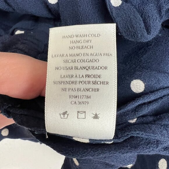 Rails Navy Blue White Polka Dot Romper Size M - Picture 9 of 11